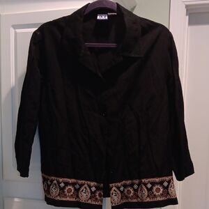 Black Embroidered Women's Jacket
